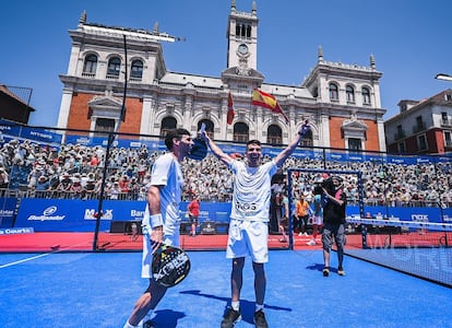 Partido entre Alex Galán y Jon Sanz en Valladolid. World Padel Tour.