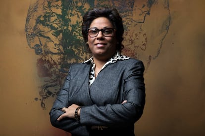 Nazira Abdula, ministra de Sanidad de Mozambique, en CaixaForum (Madrid).
