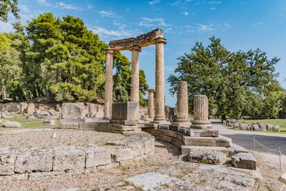 El yacimiento de Olimpia, en la pennsula del Peloponeso, fue declarado patrimonio mundial de la Unesco en 1989.