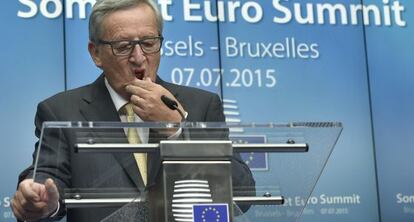 El presidente de la Comisión, Jean-Claude Juncker, ayer en Bruselas.