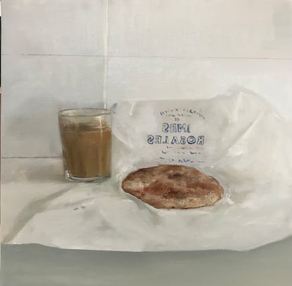 Café con torta de Inés Rosales, de Pepe Baena Nieto. Imagen proporcionada por el artista.