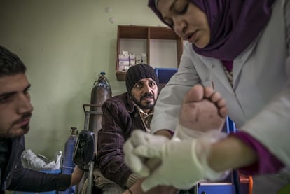 El centro postoperatorio de la Uni&oacute;n de organizaci&oacute;n de socorros y cuidados m&eacute;dicos de Reyhanli, equipado y apoyado financieramente por M&eacute;dicos del Mundo. 