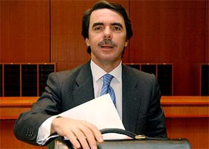 José María Aznar, en la reunión del Consejo Europeo.