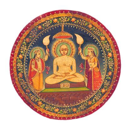 Pintura de Vardhamana, quien estableció los principios centrales del jainismo.
