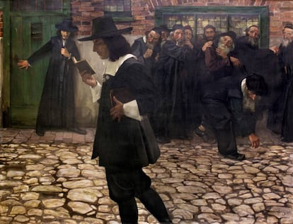 Spinoza, després del 'herem', va dur una vida discreta (polia lents) i austera, amb dues obres cabdals. 