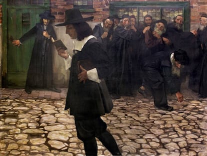 Spinoza, després del 'herem', va dur una vida discreta (polia lents) i austera, amb dues obres cabdals. 