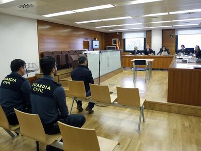 El acusado, José Antonio M.M., en el banquillo durante la declaración.