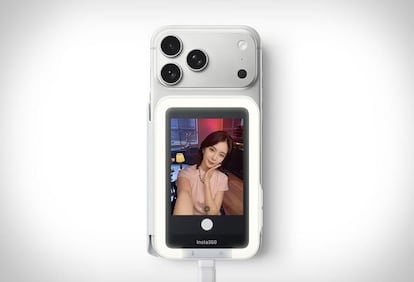 Insta360 Snap selfie screen en un iPhone