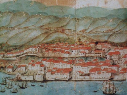 Plano del siglo XVIII de Santa Cruz de La Palma.