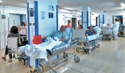 Sala de urgencias del hospital de Bellvitge el pasado día 12.