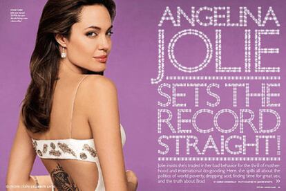 Imagen publicada por <i>Marie Claire de la entrevista a la actriz Angelina Jolie.</i>