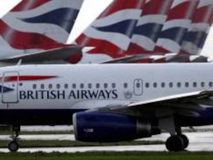 Aviones de British Airways en Heathrow.