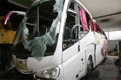 El autobús siniestrado.