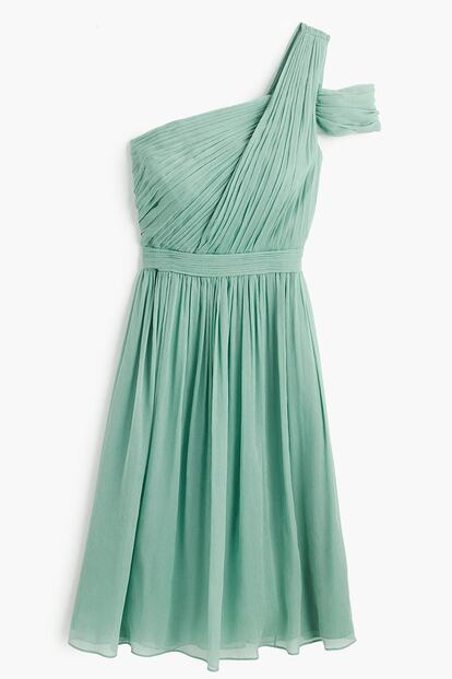 J Crew propone este modelo de gasa verde. (268 euros)