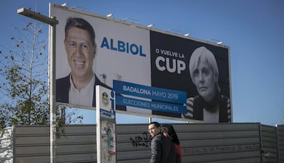 Cartel de campaña del PP en Badalona