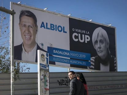 Cartell de campanya del PP a Badalona.