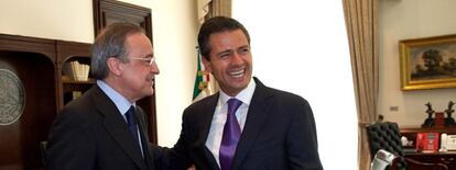 Florentino P&eacute;rez, presidente de ACS, y Enrique Pe&ntilde;a Nieto, presidente de M&eacute;xico.