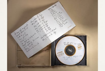 Copia de trabajo personal del cantante del disco ‘Anatomía de una ola’ antes de ser masterizado.