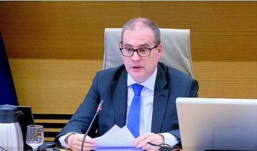 El nuevo presidente de la Autoridad Independiente de Investigación de accidentes ferroviarios, Gonzalo Julián Guillén Espejo, este martes en Madrid. 