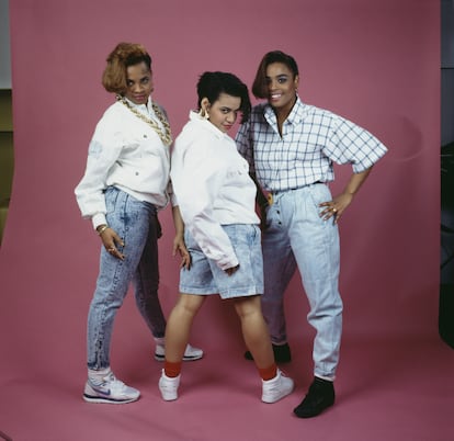 La banda americana de  hip hop Salt-N-Pepa en 1988. 