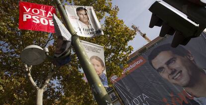 Carteles electorales de la última campaña.