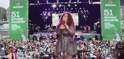 Gloria Gaynor en el festival de jazz de San Sebastián.