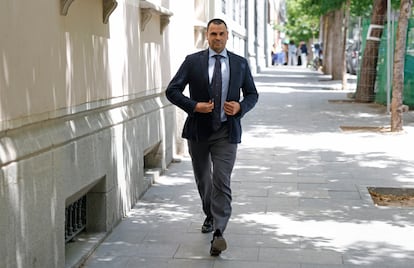 Alberto González Amador, a su llegada al Tribunal Superior de Justicia de Madrid, el 22 de mayo.