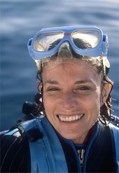 Sylvia Earle, el año pasado, en una de sus últimas exploraciones.