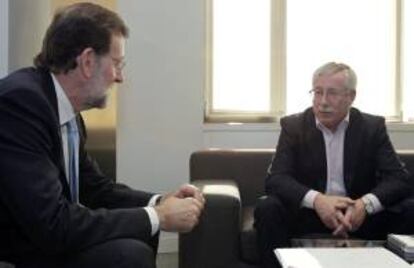 Mariano Rajoy e Ignacio Fernández Toxo. EFE/Archivo