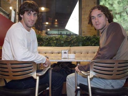 Diego y Gabriel Milito, durante la entrevista.