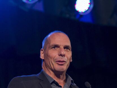 Yanis Varoufakis, en un acto en Londres.