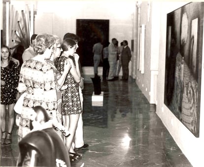 Inauguración de la segunda sede del Museo de Arte Contemporáneo de Sevilla en la Cilla del Cabildo en julio de 1972.