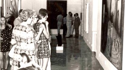 Inauguración de la segunda sede del Museo de Arte Contemporáneo de Sevilla en la Cilla del Cabildo en julio de 1972.