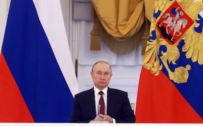 El presidente de Rusia, Vladímir Putin, durante una rueda de prensa el 22 de septiembre en el Kremlin.