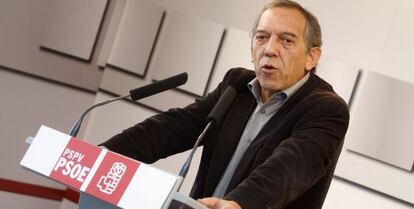 El vicescretario general socialista Miguel Soler, en la comparecencia sobre la reforma de Wert
