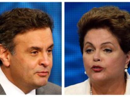 Marina Silva, A&eacute;cio Neves e Dilma Rousseff.