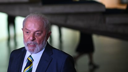 Lula este lunes, durante una comparecencia en el palacio de Itamaraty, en Brasilia, sede del Ministerio de Exteriores.
