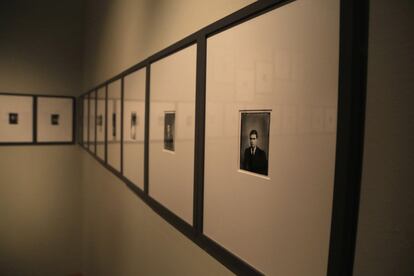 Serie de retratos que forman parte de la exposición.