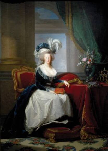 María Antonieta retratada por Marie Louise Élisabeth Vigée-Lebrun.