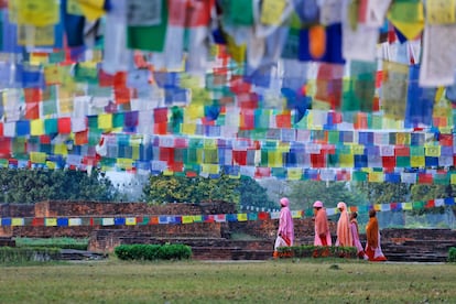 Los jardines de Lumbini en Nepal.