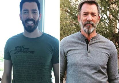 Drew Scott, la mitad de los famosos gemelos protagonistas de programas de decoración y reformas, también ha jugado con su aspecto. "Me han dicho que parezco un zorro plateado. Lo compro", ríe.