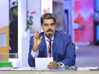 El mandatario venezolano, Nicolás Maduro, durante una comparecencia.