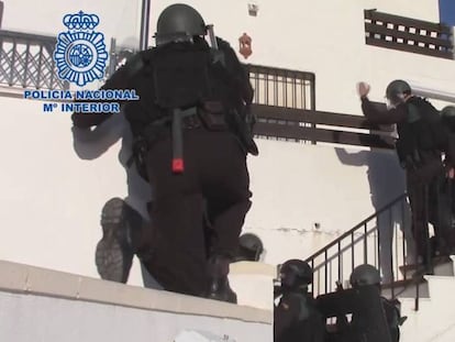 Operación conjunta de Policía Nacional y Guardia Civil contra el tráfico de drogas en Algeciras en pasado noviembre.