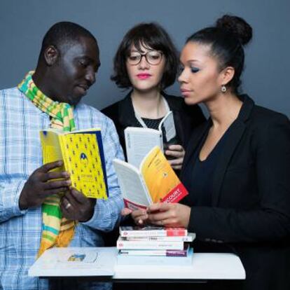 Cyriac Gbogou, Sophie El-hajaj y Laure Blédou.