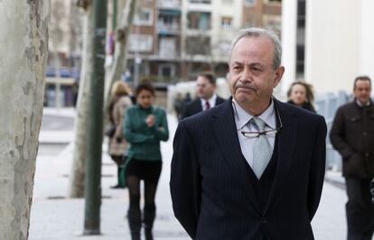José Castro, juez del "caso Nóos", a su llegada a los juzgados de plaza de Castilla de Madrid, donde tomó declaración a varios testigos del caso.