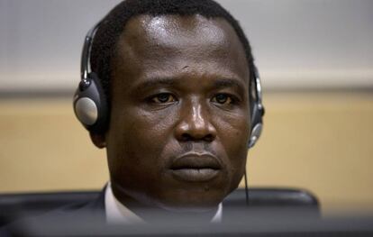 Dominic Ongwen, durante una comparecencia ante el Tribunal Penal Internacional, en La Haya, en una imagen de archivo.