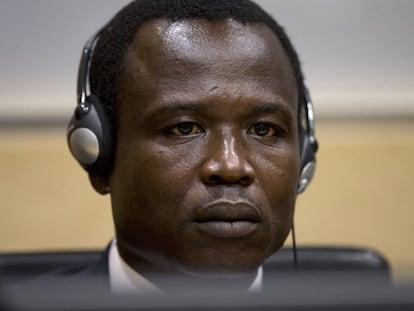 Dominic Ongwen, durante una comparecencia ante el Tribunal Penal Internacional, en La Haya, en una imagen de archivo.