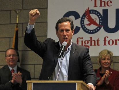 Santorum en un mitin en Misuri