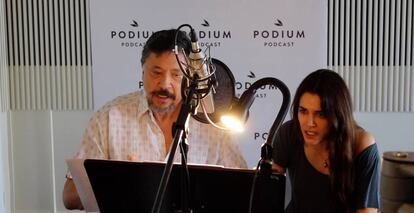 Carlos Bardem y Adriana Ugarte graban la segunda temporada de 'Guerra 3'.