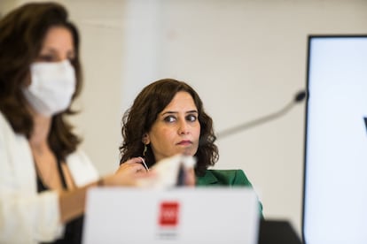 La presidenta de la Comunidad de Madrid, Isabel Díaz Ayuso, durante un acto en la última semana.